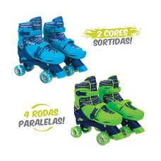Patins 4 Rodas Paralelas com Luz Masculino M Ajustável 35 ao 38 Unik Toys