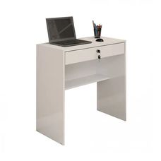 Escrivaninha Mesa Para Notebook Andorinha Branco - JCM Movelaria