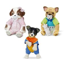 Coleção Bebê Pet Filhotinhos Shitzu / Pug / Vira-Lata - Roma Brinquedos