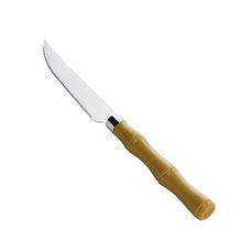 Faca para Churrasco Inox com Cabo Plástico Bambu Basic 20cm Lyor