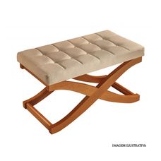 Puff Nature Linho Bege 47 A Cinamomo Claro - Móveis Rafana