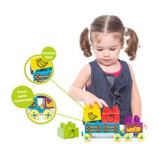 Blocos de Montar Tand Baby Carrinho de Frutas 9 Peças - Toyster