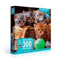 Quebra-Cabeça Mentes Ativas Cesta de Gatinhos 300 Peças - Toyster
