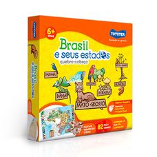 Quebra-Cabeça Brasil e seus Estados 82 Peças - Toyster
