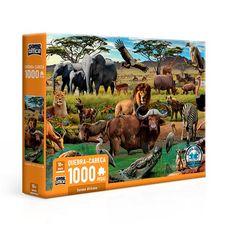 Quebra-Cabeça Savana Africana 1000 Peças - Toyster