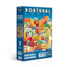 Quebra-Cabeça Postais do Mundo Portugal Porto 500 Peças Nano - Toyster