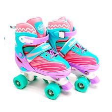 Kit Patins Roller Turma da Aventura Ajustável 34 ao 37 Violeta - Unitoys