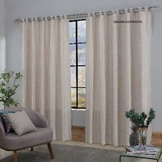 Cortina para Sala Fio Tinto 2,20 x 1,80m com Passante Chocolate Sultan