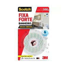 Fita Dupla Face Fixa Forte Banheiro 24mm x 1m - 3M