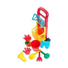 Kit Praia 10 Peças com Carrinho - Bel Fix