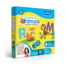 Quebra Cabeça 60 Peças Alfabeto dos Animais - Toyster