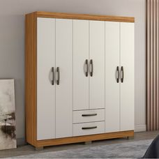 Guarda Roupa 6 Portas 2 Gavetas NT 5130 Freijó Trend/Off White Notável