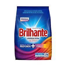Detergente em Po Brilhante Limpeza Total 1,6 kg Leve 1600G Pague 1400G