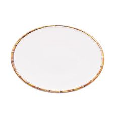 Sousplat em Melamina Bambu Branco 33cm Grillo