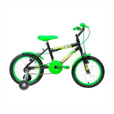 Bicicleta Infantil Aro 16 Cairu Bike Preto e Verde C-16
