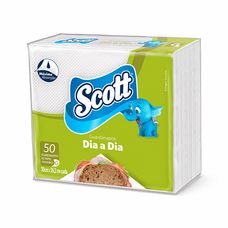 Guardanapo de Papel Folha Simples Scott Dia a Dia 30x26,2cm com 50 Unidades