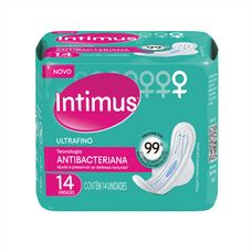 Absorvente Intimus Ultrafino Antibacteriano com Abas com 14 Unidades