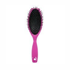 Escova Oval Almofadada para Cabelo Rosa - Santa Clara