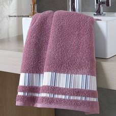 Toalha de Rosto Jacquard Premium Liso 50x80cm FJ- 7041 Rosa Escuro - Dohler