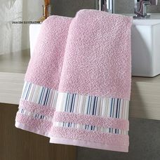 Toalha de Rosto Jacquard Premium Liso 50x80cm FJ- 7041 Rosa - Dohler