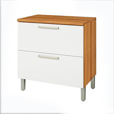 Balcão 1 Porta 1 Gaveta Burguesa Premium 80cm Freijó/Branco - Nesher