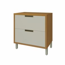 Balcão 1 Porta e 1 Gaveta Imperatriz 80cm Freijó/Off White - Nesher