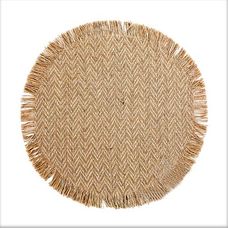 Lugar Americano Juta Algodão Zigue-Zague Natural 38cm - Royal