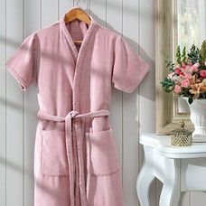 Roupão de Banho Adulto Velour Fiore GG Rosa Claro - Dohler
