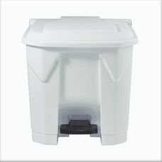 Lixeira Soberany Branca com Pedal Preto 30 Litros - Fortcom