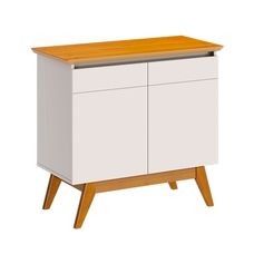 Buffet Classic 2 Portas Sem Espelho Off White/Nature - Imcal