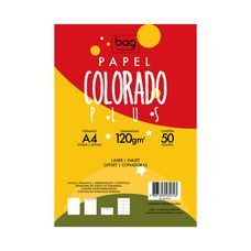 Papel A4 Colorset Amarelo 50 Folhas - Baag