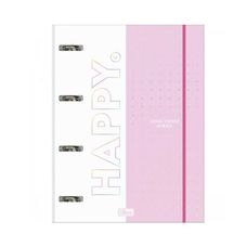 Caderno Argolado Cartonado Universitário Com Elástico Happy 80 Folhas - Tilibra