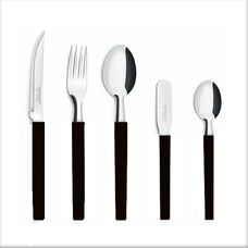 Conjunto de Talheres 21 Peças Belize Preto com Pote - Simonaggio