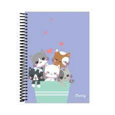 Caderno Espiral Capa Dura 1/4 Cherry 80F - Baag - Capas Sortidas