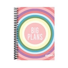 Caderno Espiral C/D Universitário 15 Matérias Happy 240F - Baag - Capas Sortidas