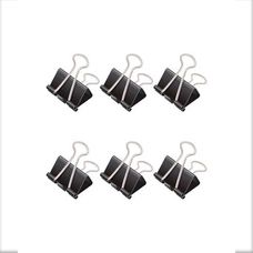 Prendedor de Papel Cis Binder Preto 32mm com 6 Unidades