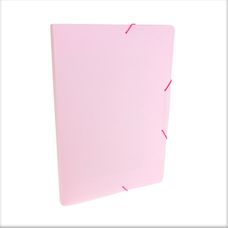 Pasta Aba Elástico Ofício Lombo 2cm Linho Serena Rosa Pastel - Dello