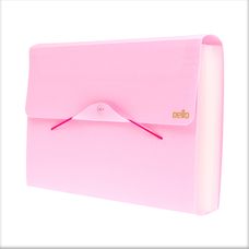 Pasta Sanfonada A4 Linho Serena com 31 Divisórias Rosa Pastel - Dello