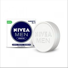 Sabonete em Barra Nivea Men Sensitive 3 em 1 90g