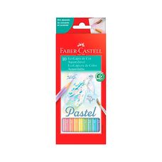 Lápis de Cor Aquarelável EcoLápis 10 Cores Pastel - Faber-Castell