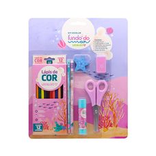 Kit Escolar Fundo do Mar 18 Peças - Leo&Leo