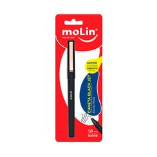Caneta Esferográfica Black Jet 1.0mm Preta - Molin