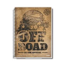 Caderno Espiral Universitário C/D 20x1 400F Rastro - Credeal - Capas Sortidas