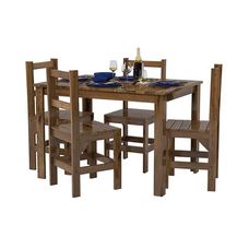 Mesa Paris Retangular 103x79cm Castanho - Lanes Móveis