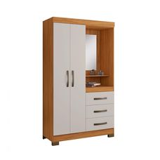 Guarda Roupa 2 Portas 3 Gavetas NT 5170 Freijó Trend/Off White - Notável Móveis