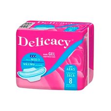 Absorvete Delicacy Gel Cobertura Seca Com Abas 8 Unidades