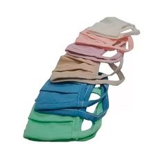 Kit de Máscaras Malha Colorida com 3 Unidades - Camitalia