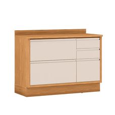 Balcão Itatiaia Lisboa 1 Porta Horizontal e 4 Gavetas Off White