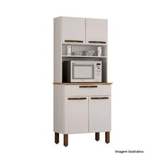 Kit Cozinha Turim 4 Portas Branco - Sallêto Móveis