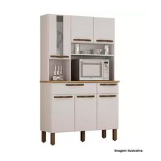 Kit Cozinha Turim 6 Portas Branco - Sallêto Móveis